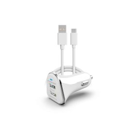 Hi-Power Dual USB 3.4A Car Charger for iPhone 15 Androids Tablets Earbuds and Cameras