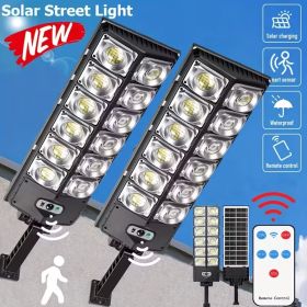 80000LM 8500K LED Solar Street Light 800W Commercial Oudoor Lights Outdoor Waterproof Hight Brightness LED, Dusk To Dawn Solar Street LightsRoad (Option: 2pcs)