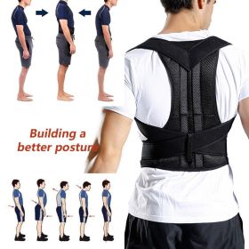 Back Posture Brace Clavicle Support Stop Slouching and Hunching Adjustable Back Trainer Unisex (Color: Gray, size: S)
