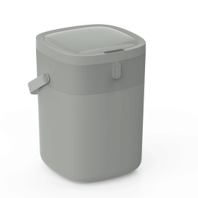 Touchless Automatic Sensor Trash Can with Rotatable PU Handle, Adjustable Sensing Distance Dustbin (style: gray-green)