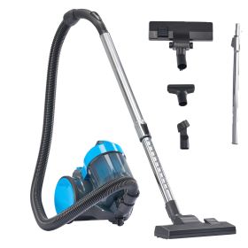 Canister Vacuum Cleaner for Home, Lightweight Portable Vacuum Cleaners with Automatic Retractable Cord (Color: Gray-blue)