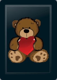 Valentines Day Bear Logo Panel (Logo Panel Size: 30" Panel For All Other Chairs)