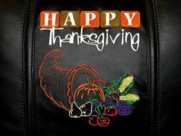 Thanksgiving-Cornucopia Logo Panel (Logo Panel Size: 24" Panel for Xpression Gaming Chair Only)